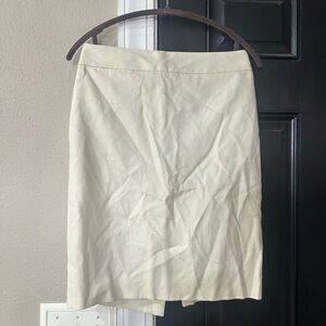 J Crew Lined Elegant Cream Skirt